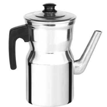 Imagem de Bule Cafeteira De Café Chá Leite Em Alumínio Polido Com Bico - DA ALUM