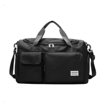Imagem de Bolsa de Viagem Academia Passeio Resistente - Transversal, Preto