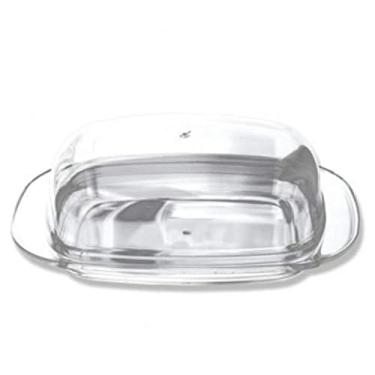 Imagem de Prato de armazenamento de acrílico transparente grande com tampa