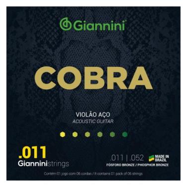 Imagem de Encordoamento de violão aço giannini cobra 0.11
