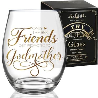 Imagem de Best Friends Get Promoted To Godmother, presente interessante sem haste para madrinhas, presente de anúncio de gravidez de bebê de Natal para amigas madrinha