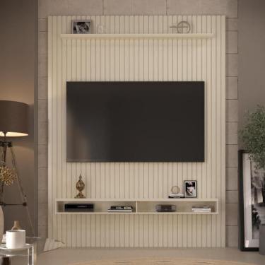 Imagem de Painel Ripado para TV Até 75 Polegadas Intense com Nicho 184cm - ViaNo