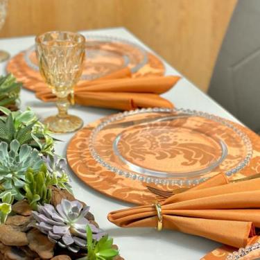 Imagem de Kit Mesa Posta Sousplat Completo Jacquard Promocional Oferta - MILLENI