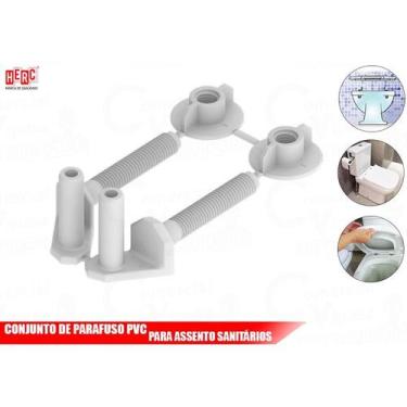 Imagem de Conjunto de Parafuso em PVC fixação para Assento Sanitário Herc