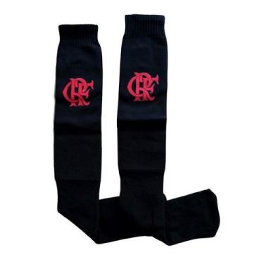Imagem de Meião Infantil Flamengo Preto Campo Oficial - Revedor, Preto, M, Preto