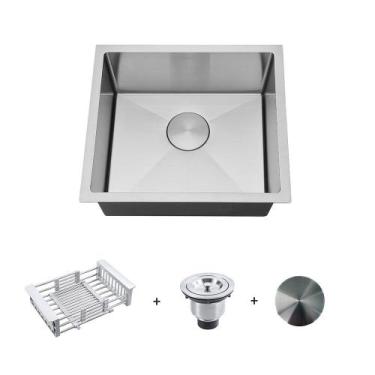 Imagem de Kit Cuba Gourmet com Acessórios Solo 45x40 e Válvula e Escorredor e Ta