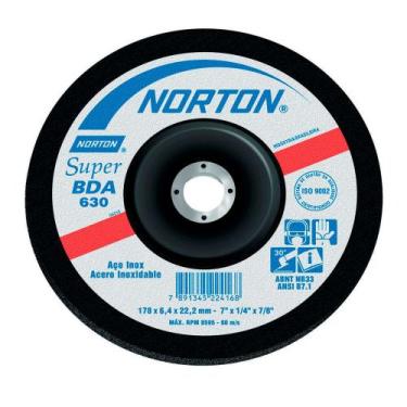 Imagem de Disco de Desbaste para Inox Norton 114,3x6,4x22,22 BDA630