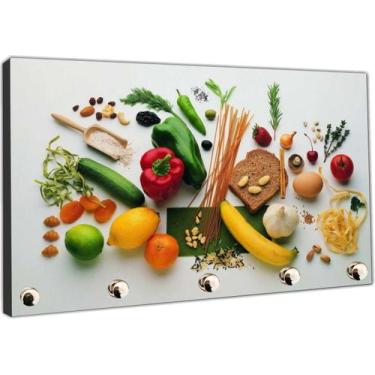 Imagem de Porta Chaves Nutricionista Nutrição Frutas Organizador Chaveiro - Vita