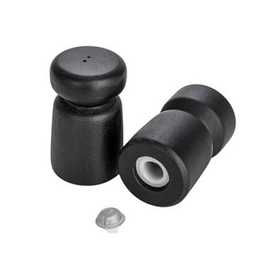 Imagem de Bloomingville, Saleiro e pimenteiro preto, madeira de manga, conjunto com 2, pequeno