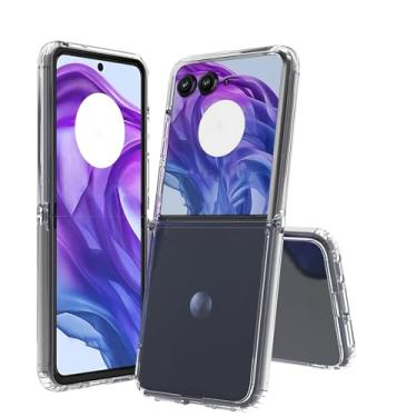 Imagem de AMZER Capa para Motorola Razr-Plus 2024: Capa protetora fosca transparente resistente a arranhões à prova de choque para Moto Razr 50 Ultra Capas de TPU dobrável durável Slim Fit Capa de celular