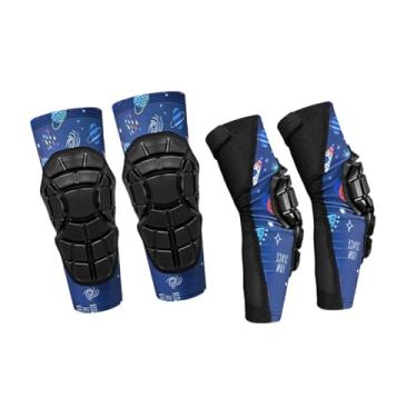 Imagem de Esquirla Crianças Joelheiras Cotoveleiras Mangas Almofadas Proteção Confortável Conjunto de Equipamentos de Proteção Protetores para Meninas Meninos Criança, M