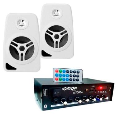 Imagem de Amplificador Som Ambiente 500 Watts 4 Canais Orion + 2 Caixas de Som A