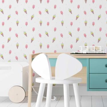 Imagem de Papel de Parede Adesivo Sorvetes Coloridos N03120 0,58X2,5M - Adesivo 