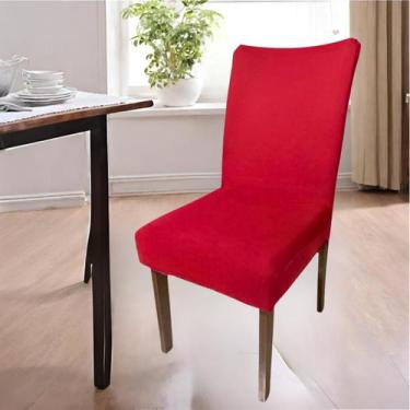 Imagem de Kit 4 Capa Para Cadeiras Jantar Malha Com Elástico  - MC Decorações, V