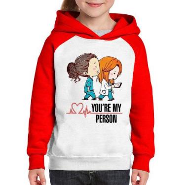 Imagem de Moletom Infantil You're My Person - Foca na Moda, Branco, Vermelho, 14