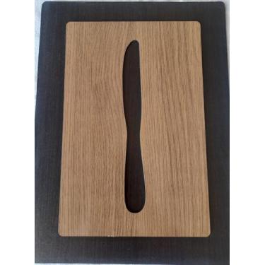 Imagem de Placa decorativa MDF 30x40cm com detalhe de Faca - EcomixMolduras
