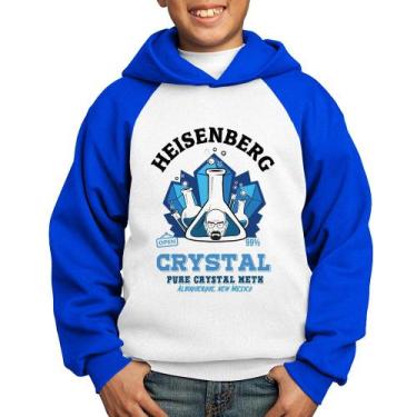 Imagem de Moletom Infantil Heisenberg Crystal - Foca na Moda, Branco, Azul, 8