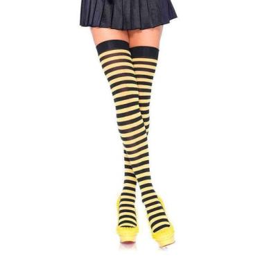 Imagem de Meia Calça 7/8 Listrada Cosplay Preto e Amarelo - Fantasias do O, Colo