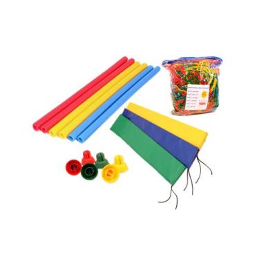 Imagem de Kit Rede de Proteção Capas Ponteiras e Isotubo para Cama Elástica 2,44