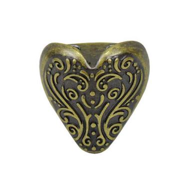 Imagem de Pezinho Metal Coração Pequeno 4 Peças Decoração Artesanato - Metallica