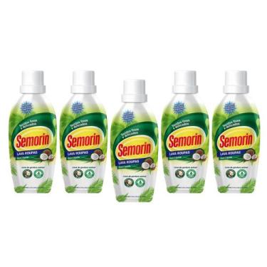 Imagem de Lava Roupas Semorin Líquido Aroma Perfumado Coco Kit 5