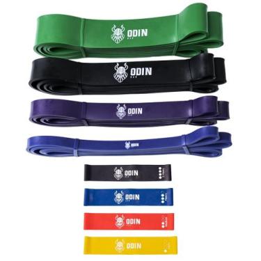 Imagem de Kit Mini Band Super Band Elástico Academia Treino Odin Fit