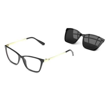 Imagem de Armação Óculos Mormaii Swap 3 M6081a3457 Preto Brilho Clip On Polariza