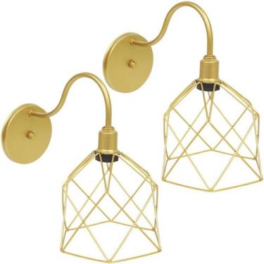 Imagem de 2 Luminárias Arandela de Parede Aramada Cálice Industrial Retro Vintag