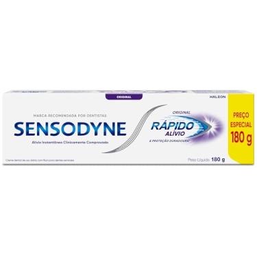 Imagem de Sensodyne NOVO Creme Dental para Sensibilidade Rápido Alívio e Proteção Duradoura com Flúor, Alívio Instantâneo, 180g