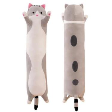 Imagem de Cor do Gato de Pelúcia:CinzaTamanho do Gato de Pelúcia:50cm - OUO STOR