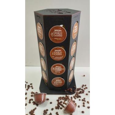 Imagem de Porta Cápsulas de Café Dolce Gusto  em MDF Preto para 20 Capsulas - jk