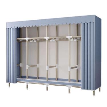 Imagem de Guarda-roupa Armário de guarda-roupa portátil simples armário de armazenamento autônomo rack de roupas armário de pé para casa fácil de montar armário