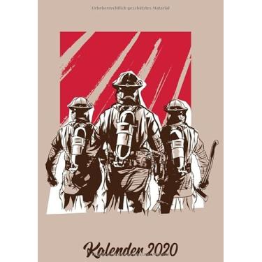 Imagem de Kalender 2020: Wochenplaner zum notieren, organisieren und planen DIN A4. Kalender/Terminkalender/Monats- / Tagesübersicht/Kontakt- / Geburtstags listen/Design : Feuerwehr Einsatz Gerät Fan