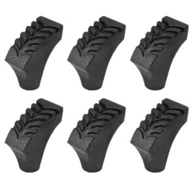 Imagem de TRIWONDER Protetores de borracha para bastões de trekking ponteiras de caminhada de substituição flexível para bastões de caminhada (D - preto - 6)