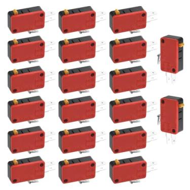 Imagem de WMYCONGCONG 20 peças, 3 pinos 1NO 1NC, micro interruptor de limite de substituição para porta de forno de micro-ondas, botão Arcade, cor aleatória