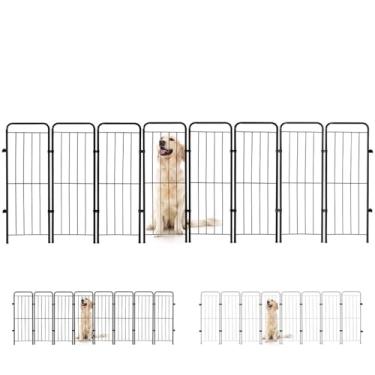 Imagem de Cercado Caes Pet Cachorro Grade Cerca 8 Módulos 98 cm Altura(Preto)