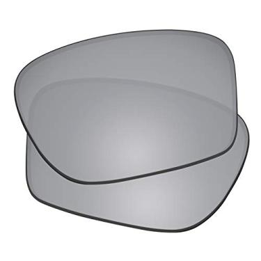 Imagem de Predrox Lentes de reposição Silver Mirror Chainlink para óculos de sol Oakley OO9247 polarizadas