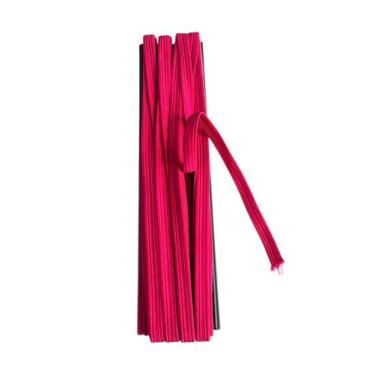 Imagem de kit 2 rolos Elástico chato N12- 0.7mm Rosa pink de 10metros - Genérica