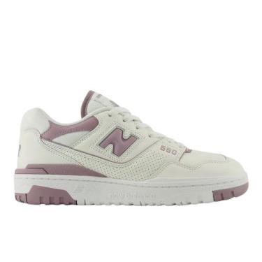 Imagem de Tênis Couro New Balance 550 Feminino BBW550, 36, Branco off, Rosa