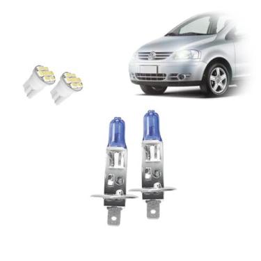 Imagem de Kit de Lâmpadas Halógenas Super Branca Farol Alto H1 para Fox para 201