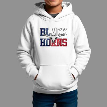 Imagem de Moletom Canguru Infantil Basico Masculino Moda Country Inverno Capuz e