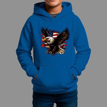 Imagem de Moletom Canguru Infantil Country Moda Country Tecido Macio Aguia Ameri