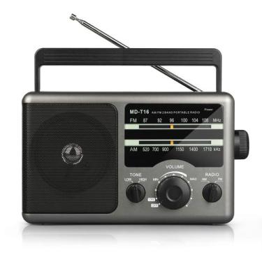 Imagem de Rádio Portátil Greadio AM/FM Transistor - com Alto-Falante e Conector 