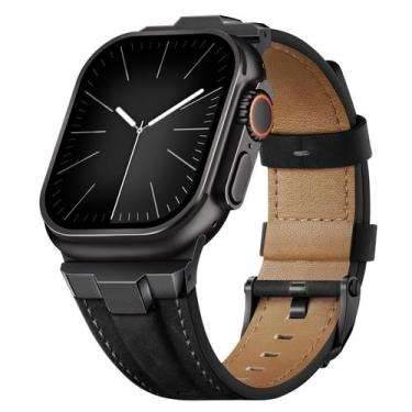 Imagem de Pulseira de Couro Suitisbest para Apple Watch Ultra (49mm e 42mm)