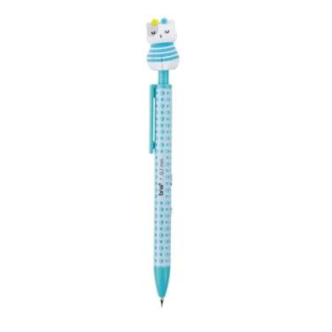 Imagem de Lapiseira Escolar 0.7mm Formato Gato BRW 1 Unidade Kawaii (Azul)