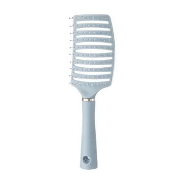 Imagem de 1pc Escova de massagem Pente de massagem para cabelo e couro cabeludo feminino - Ferramenta para cabelos lisos especial para perucas de cabelo real (KTDWS-azul)