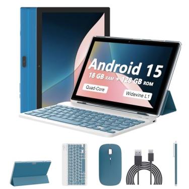 Imagem de CUPEISI Tablet Android 13 de 10", 2024 Mais Recente 12 Gb Ram + 128 Gb Rom/1 Tb Expansível Tablets Pc, Tablets 2 Em 1 com Teclado, Tela Hd de CPU Quad-Core 2.0GHz, Certificado Pelo Google 5G Wifi 6 Bt