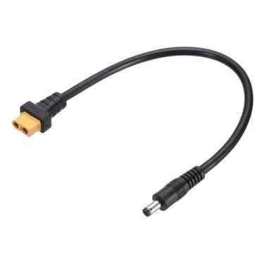 Imagem de MECCANIXITY Cabo adaptador XT60, XT60 fêmea para DC5521 macho 5,5 x 2,1 mm cabo conector para estação de energia portátil, painel solar, gerador de energia solar