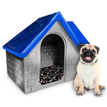Imagem de Casa Casinha Plástico Cachorro Caes Pet Bangalo Nº 03 (Azul, Nº 03)