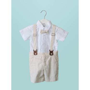 Imagem de Conjunto Bebê Chino com Suspensório - Laureh, Areia, 04